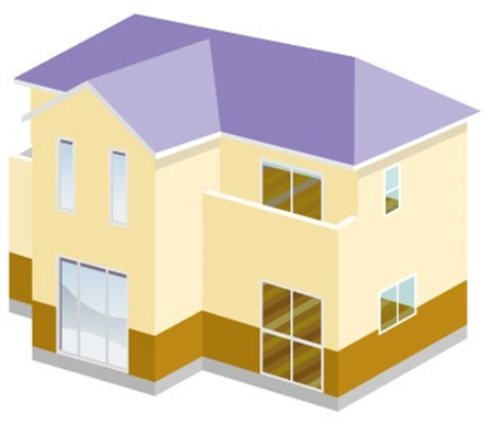樹脂サイディングの特徴の建物の絵