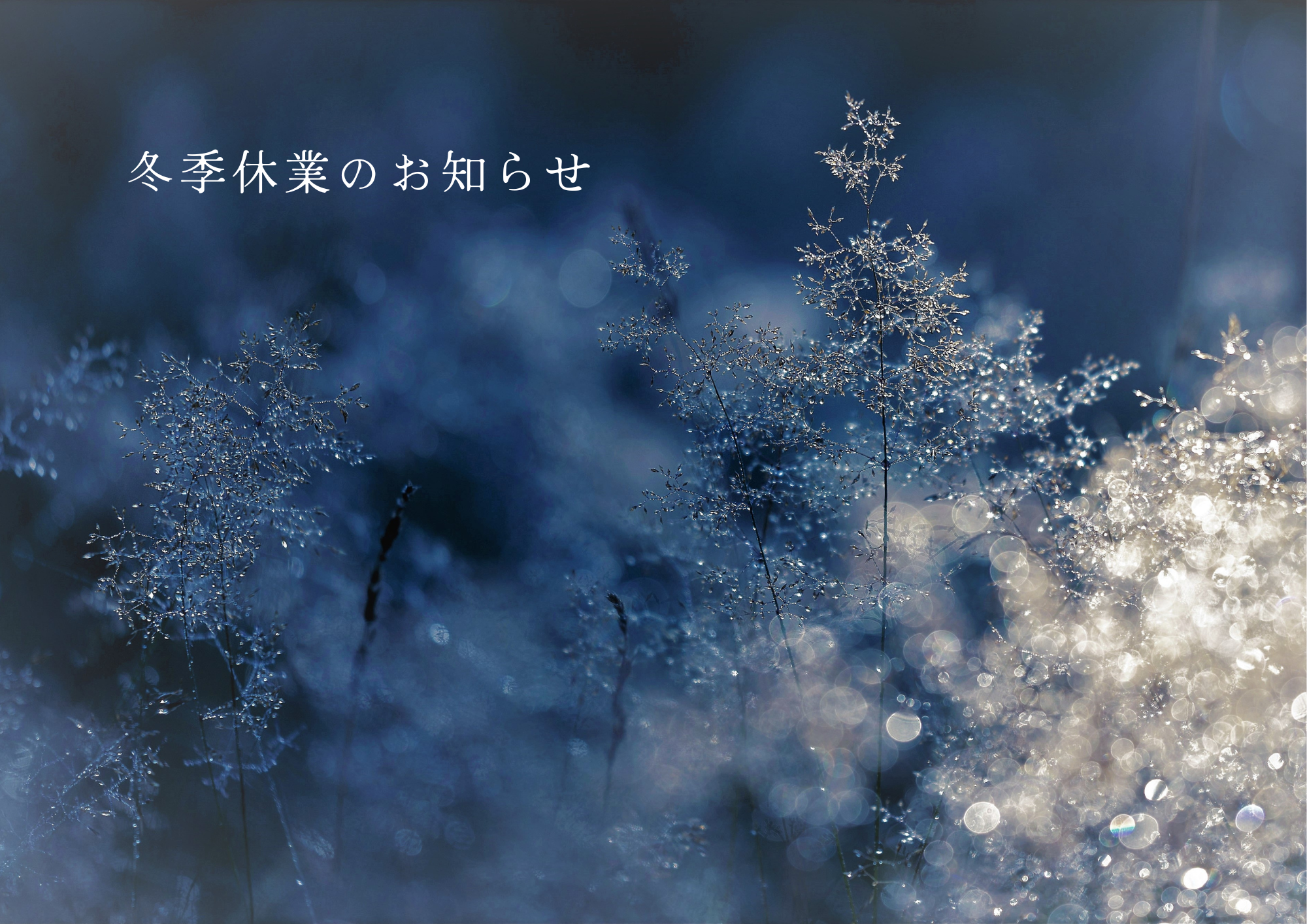 冬季休業のお知らせ