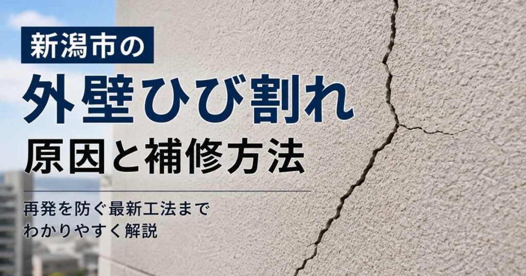 新潟市の外壁のひび割れの原因と補修方法